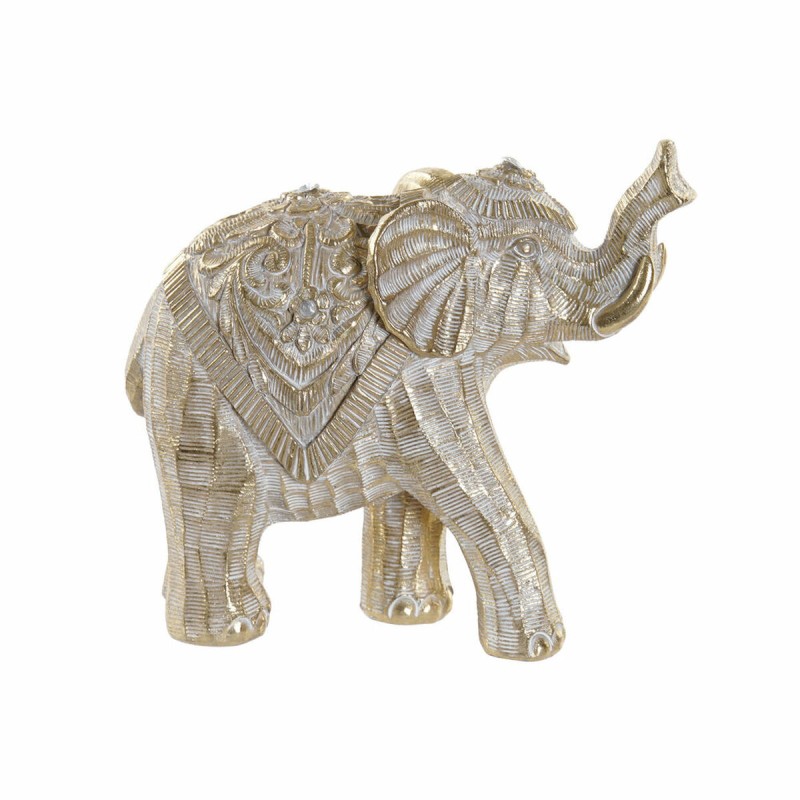 Figurine Décorative DKD Home Decor Doré Eléphant Colonial 17 x 7,5 x 15 cm