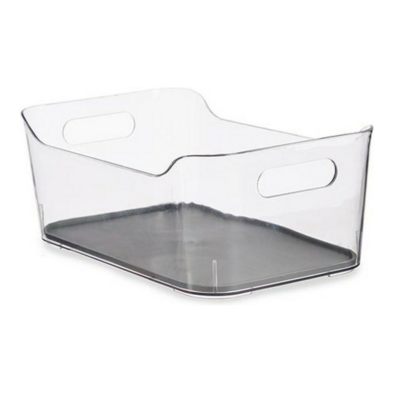 Organiseur de Tiroirs Gris Transparent Plastique Silicone (17 x 10,5 x 24,5 cm)