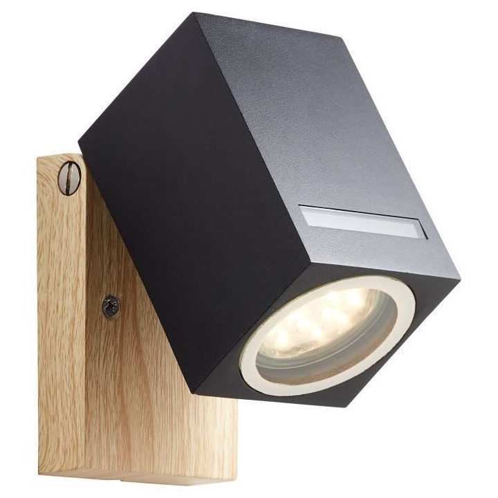 BRILLIANT - GALENI Applique extérieure - coloris noir/naturel - méta