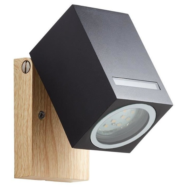 BRILLIANT - GALENI Applique extérieure - coloris noir/naturel - méta