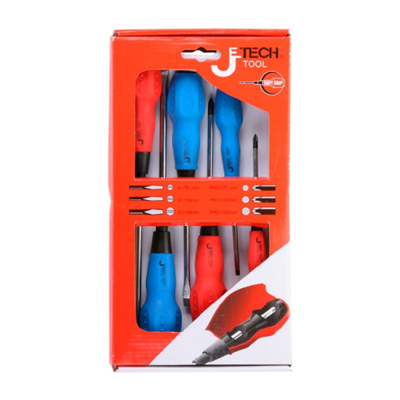 Jeu de tournevis Jetech Tool 4x75, 5x10, 6x125 mm (6 pcs)