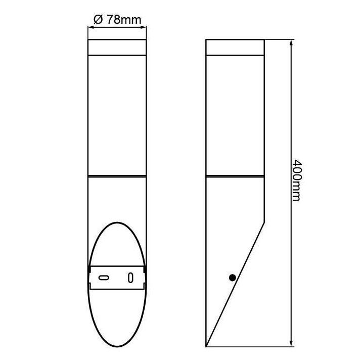 BRILLIANT - DODY Applique extérieure - coloris noir - métal/plastiqu