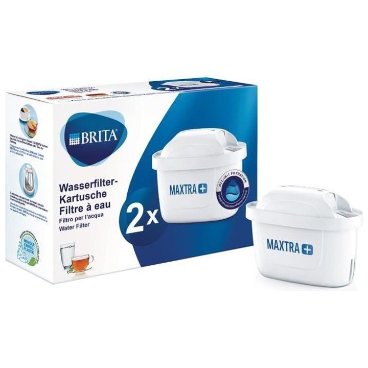 BRITA Pack de 2 cartouches MAXTRA+ pour carafes filtrantes