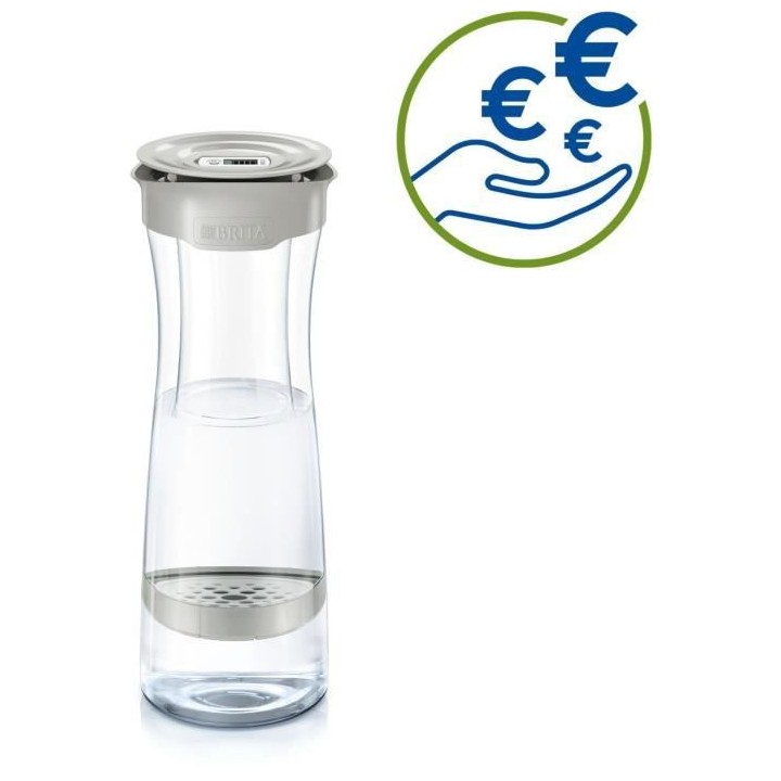 BRITA 1031311 - Bouteille filtrante gris pastel - 1 filtre MicroDisc i