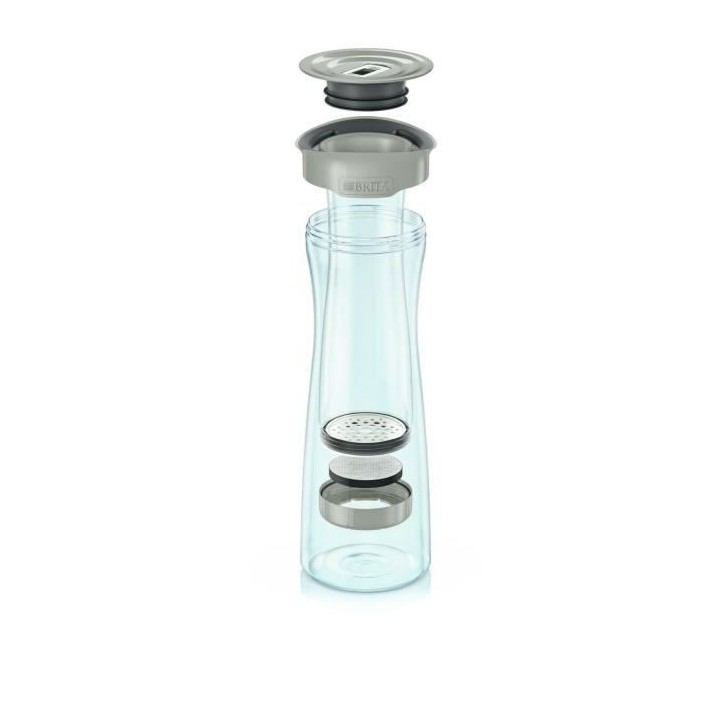 BRITA 1031311 - Bouteille filtrante gris pastel - 1 filtre MicroDisc i
