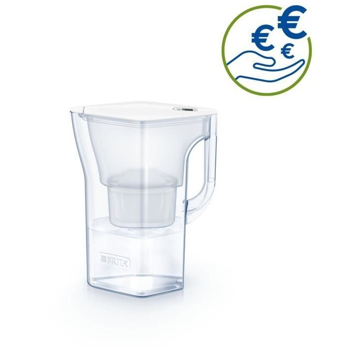 Carafe filtrante BRITA - Navélia blanche 3 cartouches MAXTRA+ incluse