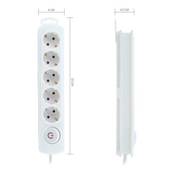 Multiprise 5 Prises avec Interrupteur TM Electron 250 V