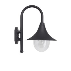 BRILLIANT - BERNA Applique extérieure - coloris noir - alu/matiere plastique E27 1x60W