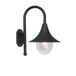 BRILLIANT - BERNA Applique extérieure - coloris noir - alu/matiere plastique E27 1x60W