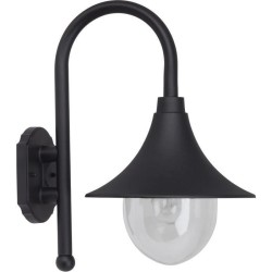 BRILLIANT - BERNA Applique extérieure - coloris noir - alu/matiere plastique E27 1x60W