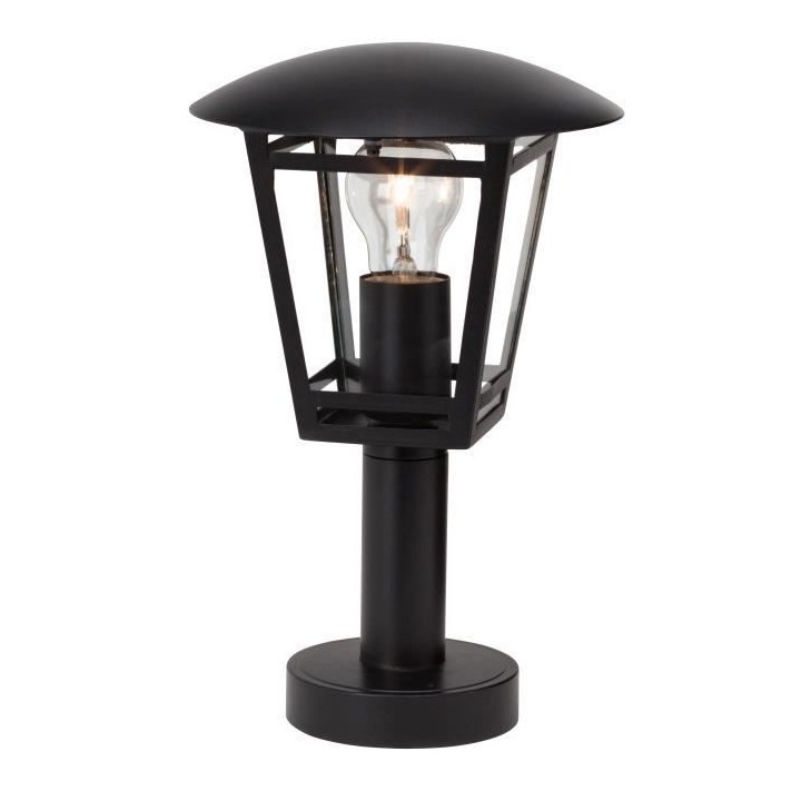BRILLIANT - RILEY Borne extérieure - coloris noir - métal/verre E27
