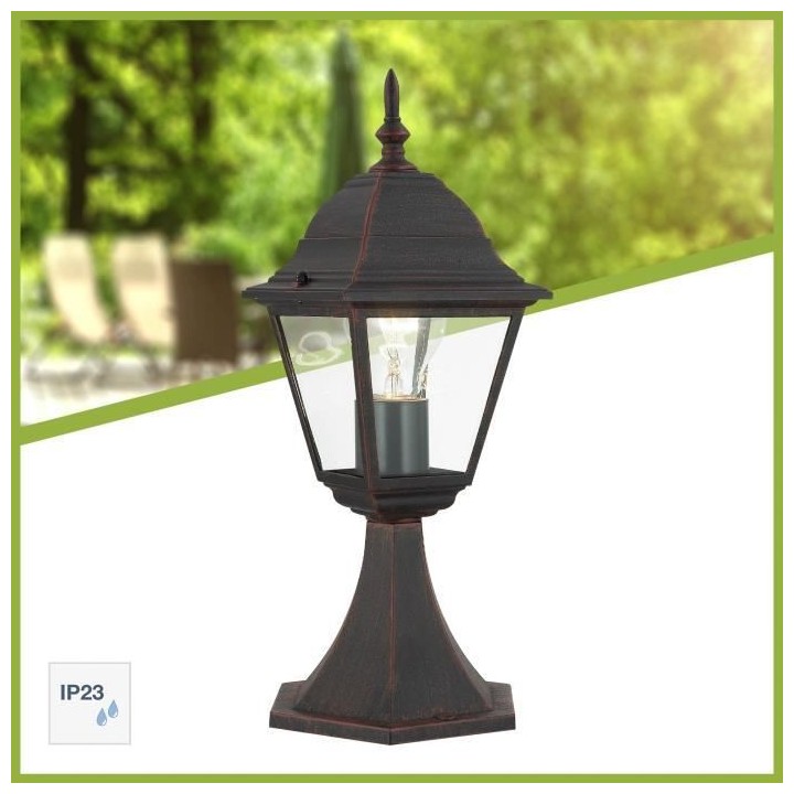 BRILLIANT - NEWPORT Borne extérieure - coloris rouille - métal/verre