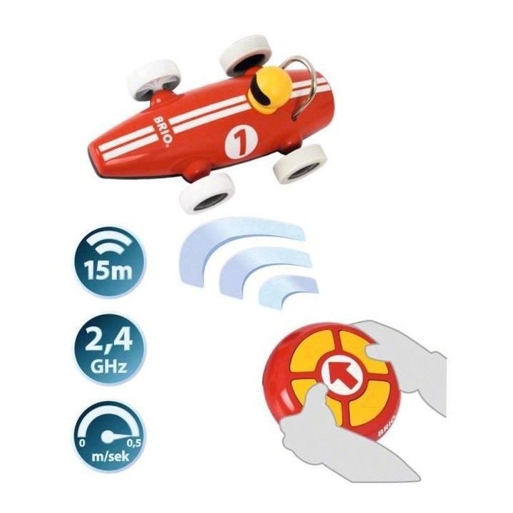 Brio Voiture de course radiocommandee - Commande a distance - Jouet d'