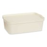 Boîte de rangement avec couvercle Crème Plastique 14 L 29,5 x 14,3 x 45 cm