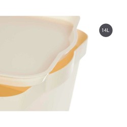 Boîte de rangement avec couvercle Crème Plastique 14 L 29,5 x 14,3 x 45 cm