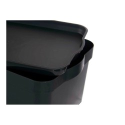 Boîte de rangement avec couvercle Anthracite Plastique (21 x 14,2 x 32 cm)