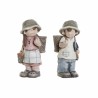 Figurine Décorative DKD Home Decor 34 x 21 x 50 cm Bleu Rose Enfants (2 Unités)