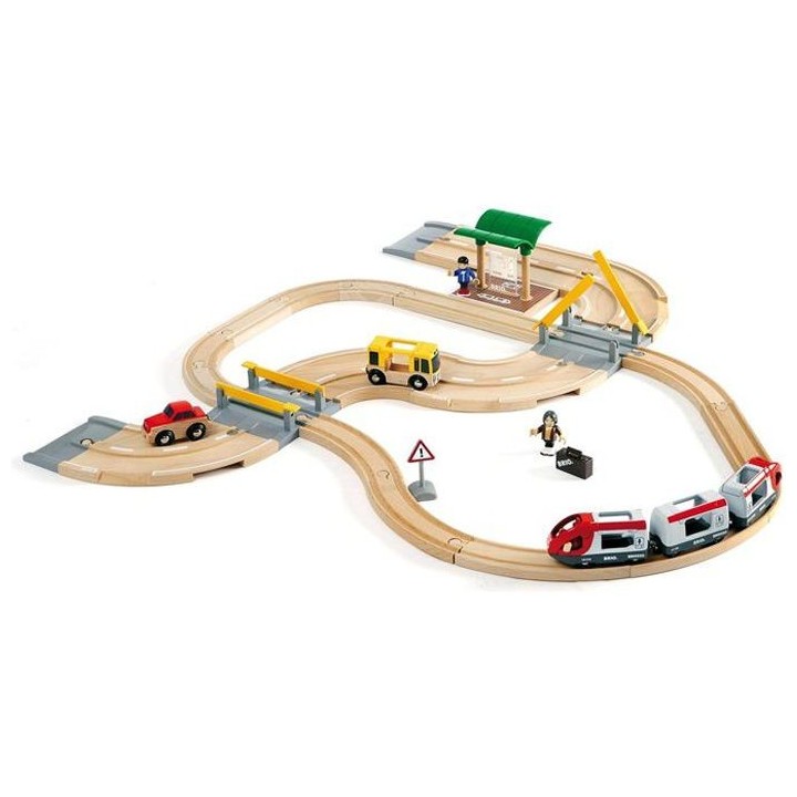 Brio World Circuit Correspondance Train / Bus - Coffret 33 pieces - Ci