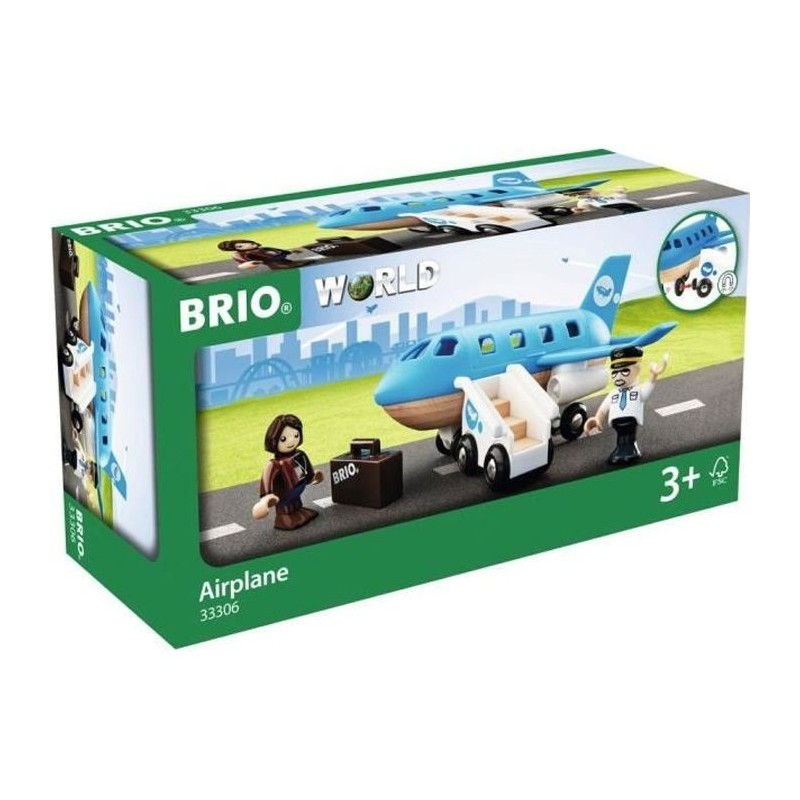 Brio World Avion de Voyageurs - Accessoire pour circuit de train en bois - Ravensburger - Mixte des 3 ans - 33306