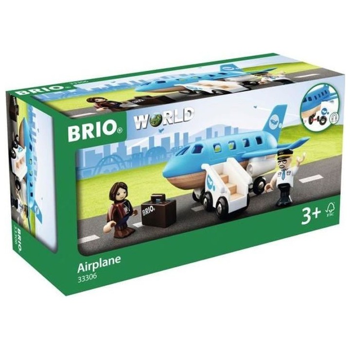 Brio World Avion de Voyageurs - Accessoire pour circuit de train en bo