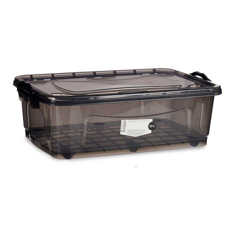 Boîte de rangement Avec des roues Anthracite Plastique 30 L 40 x 20,5 x 63 cm