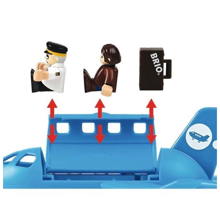 Brio World Avion de Voyageurs - Accessoire pour circuit de train en bo