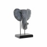 Figurine Décorative DKD Home Decor Eléphant Noir Gris Métal Résine (40 x 28 x 56 cm)