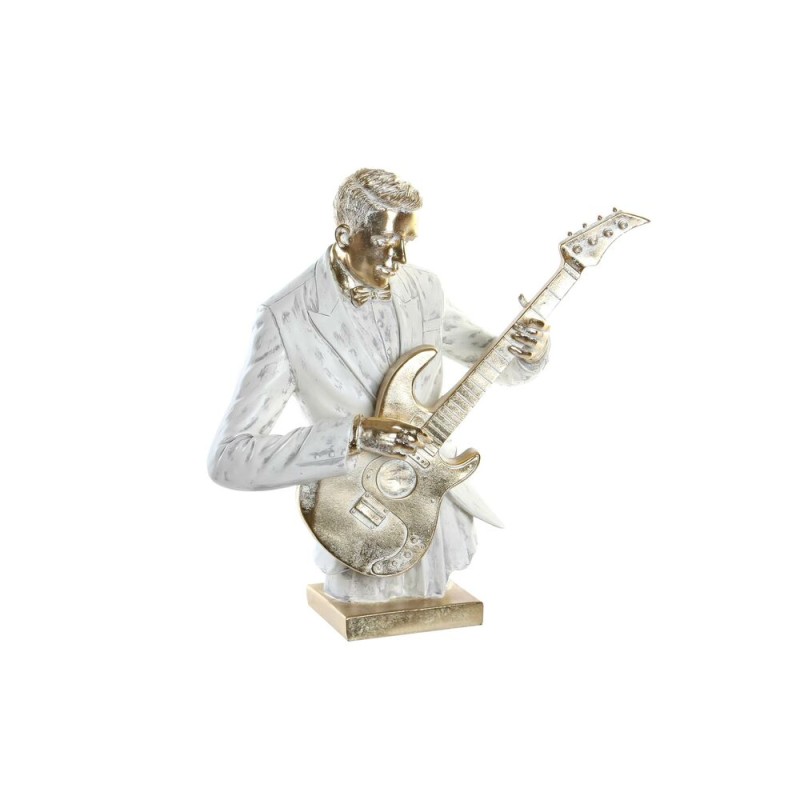 Figurine Décorative DKD Home Decor 45 x 29 x 50 cm Doré Blanc Musicien