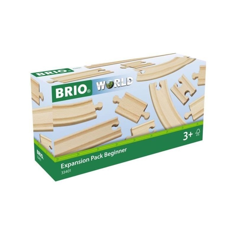 Brio World Coffret Evolution Débutants -11 Rails - Accessoire pour circuit de train en bois - Ravensburger - Mixte des 3 ans -