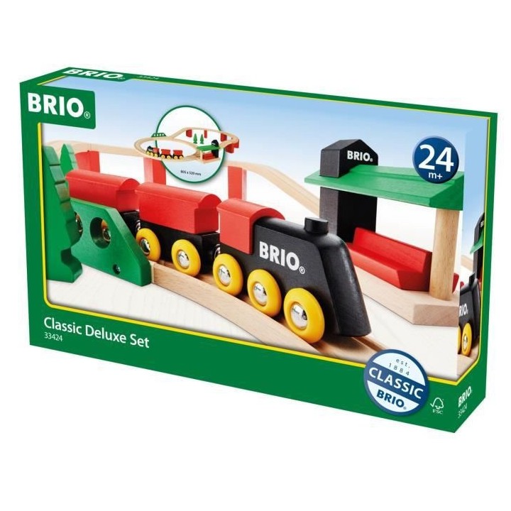 Brio Circuit Tradition Deluxe - Coffret 25 pieces - Circuit de train e