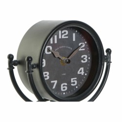 Horloge de table DKD Home Decor Noir Verre Fer 16 x 7,5 x 21 cm