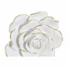 Décoration murale DKD Home Decor Blanc Doré Argenté Fleur Romantique 21 x 7 x 21 cm (2 Unités)