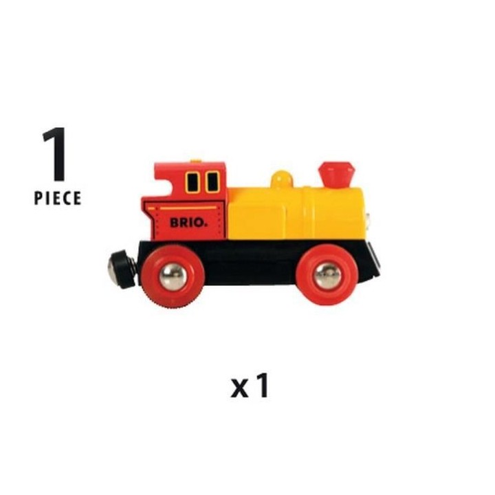 Brio World Locomotive a pile Bi-directionnelle Jaune Accessoire lumine