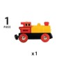 Brio World Locomotive a pile Bi-directionnelle Jaune Accessoire lumineux Circuit de train en bois - Ravensburger - Des 3 ans - 3