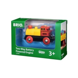 Brio World Locomotive a pile Bi-directionnelle Jaune Accessoire lumineux Circuit de train en bois - Ravensburger - Des 3 ans - 3