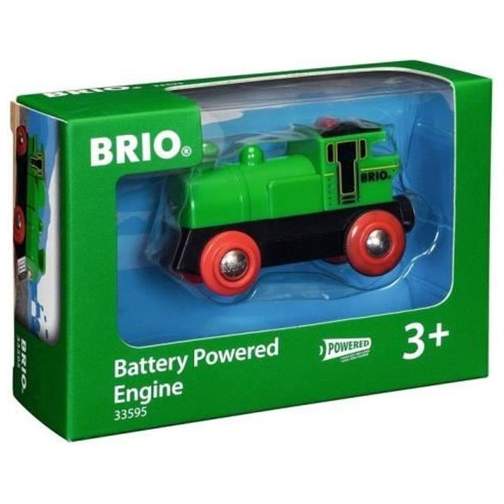 Brio World Locomotive a pile Bi-directionnelle Verte Accessoire lumine