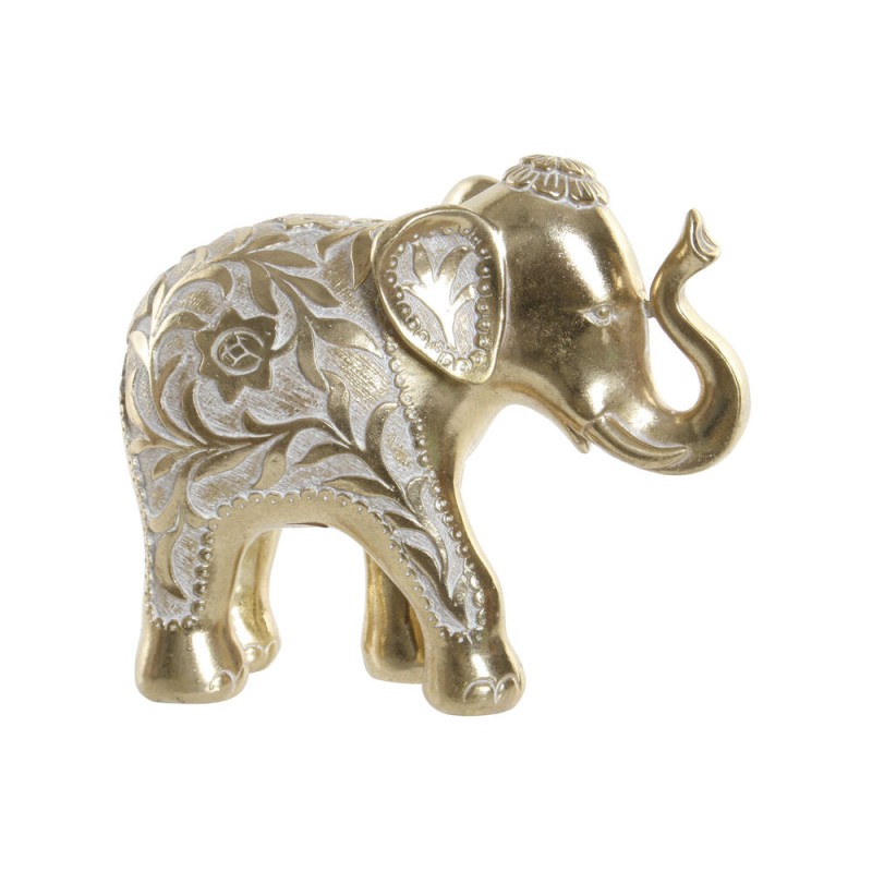 Figurine Décorative DKD Home Decor Doré Eléphant Colonial 19,5 x 8,5 x 16,5 cm