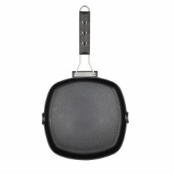 Poêle à Griller Lisse Quid Ebano Noir Métal (24,5 cm)