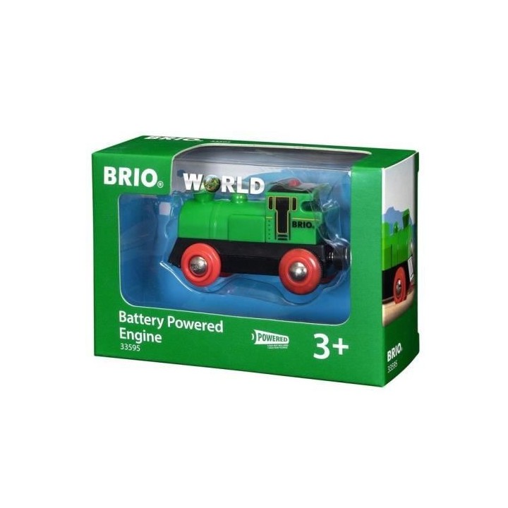 Brio World Locomotive a pile Bi-directionnelle Verte Accessoire lumine
