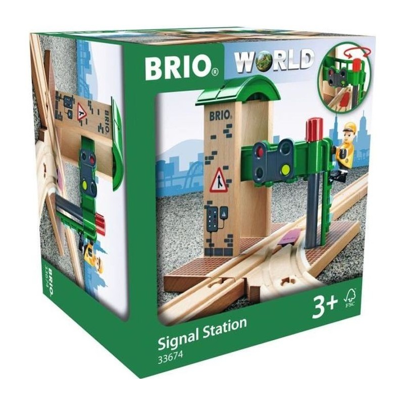 Brio World Station de Controle et d'Aiguillage - Accessoire pour circuit de train en bois - Ravensburger - Mixte des 3 ans - 336