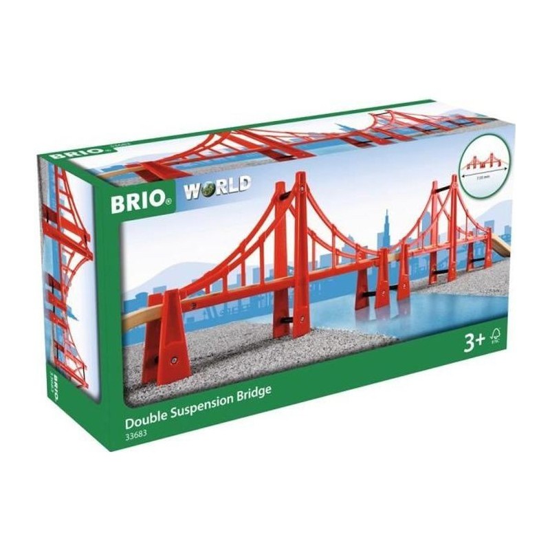 Brio World Double Pont Suspendu - Accessoire pour circuit de train en bois - Ravensburger - Mixte des 3 ans - 33683