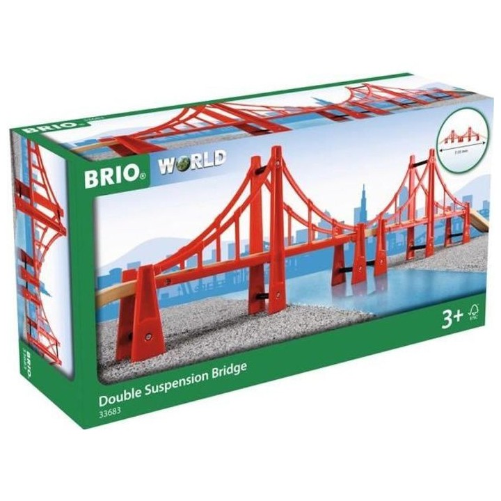 Brio World Double Pont Suspendu - Accessoire pour circuit de train en