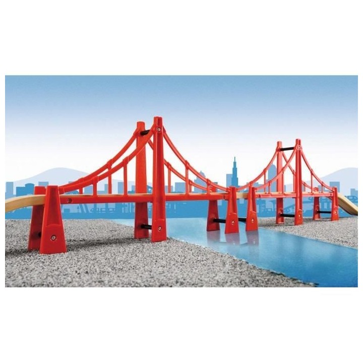 Brio World Double Pont Suspendu - Accessoire pour circuit de train en