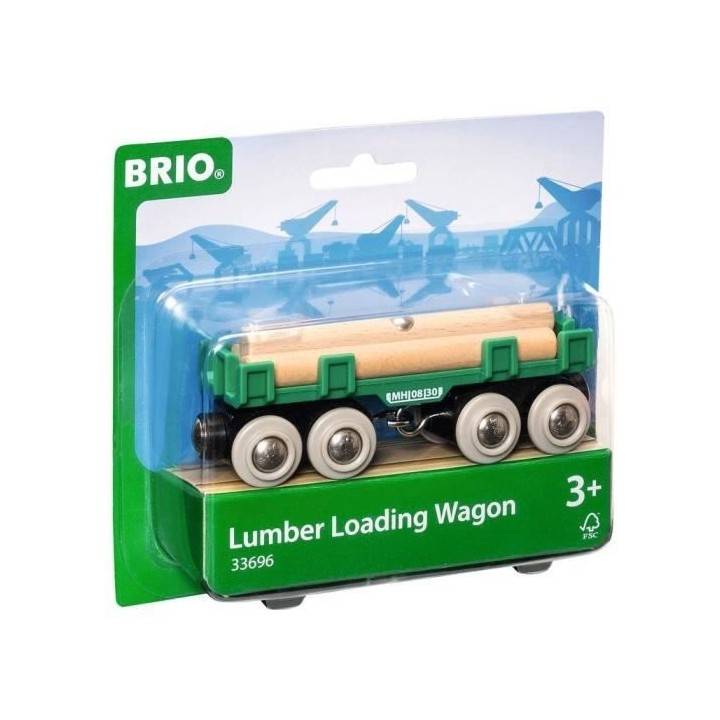 Brio World Wagon Convoyeur de Bois - Accessoire aimanté pour circuit