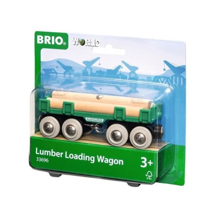 Brio World Wagon Convoyeur de Bois - Accessoire aimanté pour circuit