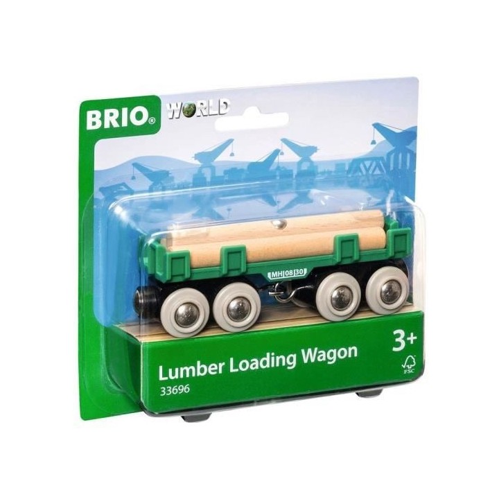 Brio World Wagon Convoyeur de Bois - Accessoire aimanté pour circuit