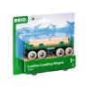 Brio World Wagon Convoyeur de Bois - Accessoire aimanté pour circuit de train en bois - Ravensburger - Mixte des 3 ans - 33696