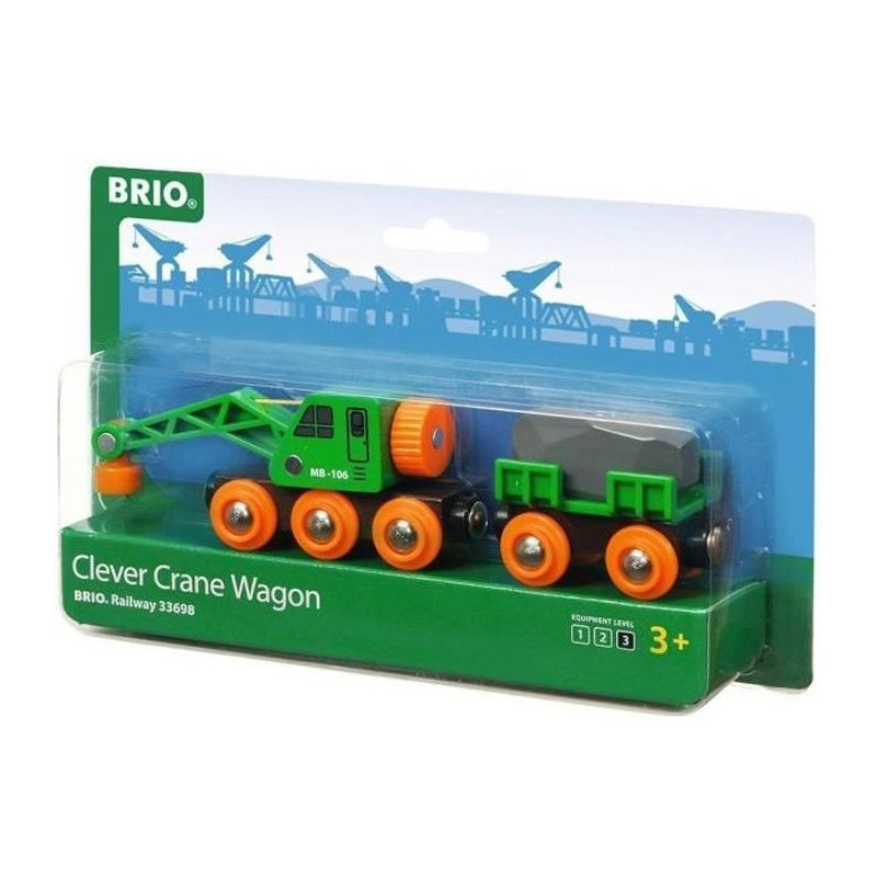 Brio World Wagon Grue Ingénieux - Accessoire aimanté pour circuit de train en bois - Ravensburger - Mixte des 3 ans - 33698