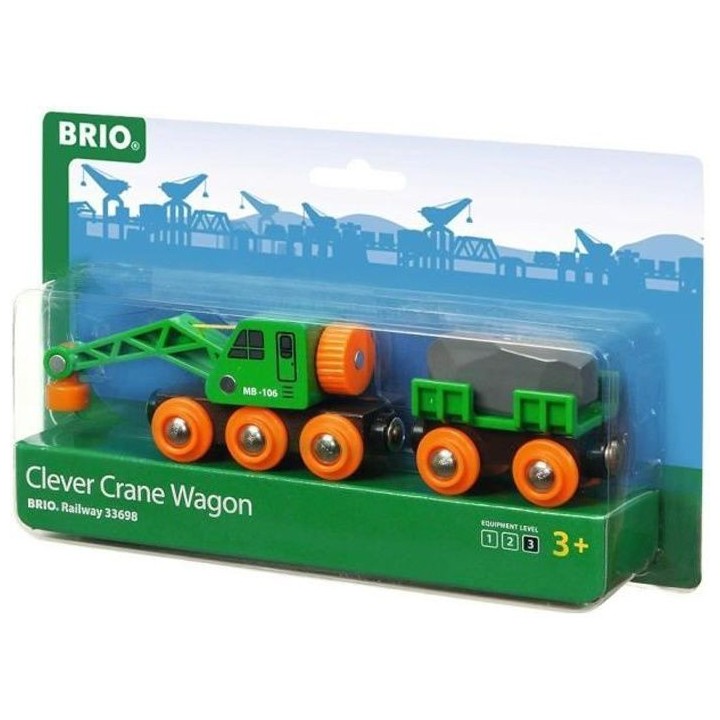 Brio World Wagon Grue Ingénieux - Accessoire aimanté pour circuit de