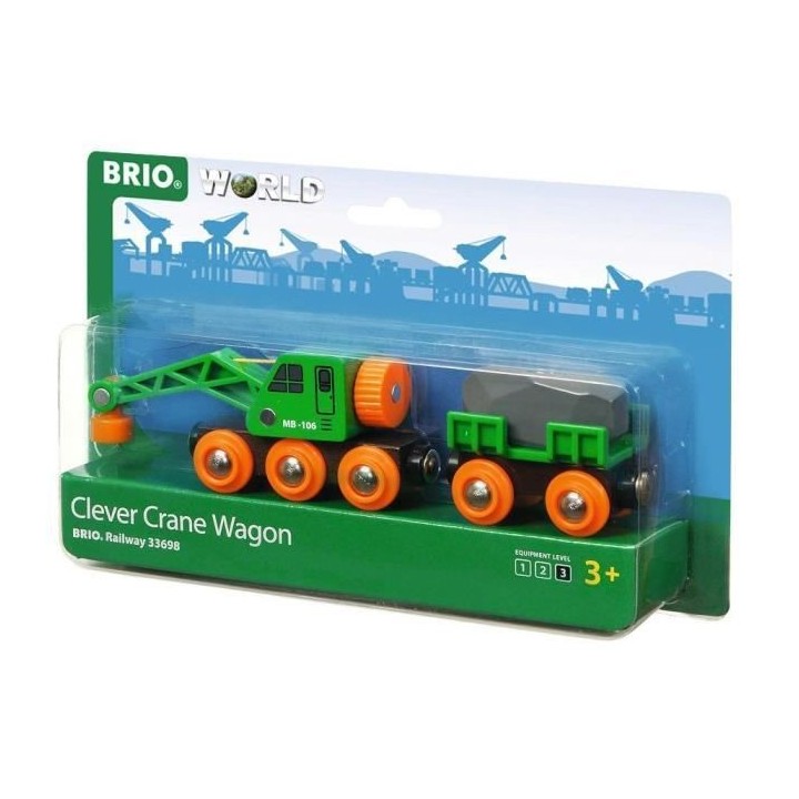 Brio World Wagon Grue Ingénieux - Accessoire aimanté pour circuit de